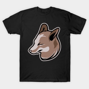 Sleek Fox Head Design T-Shirt